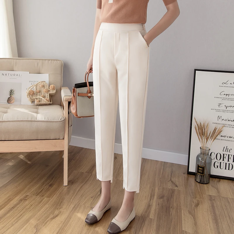 

Long Pants Women's Harem Pencil Pants 2020 Autumn Winter High Waisted Casual Suit Pants Office Lady Women Trousers
