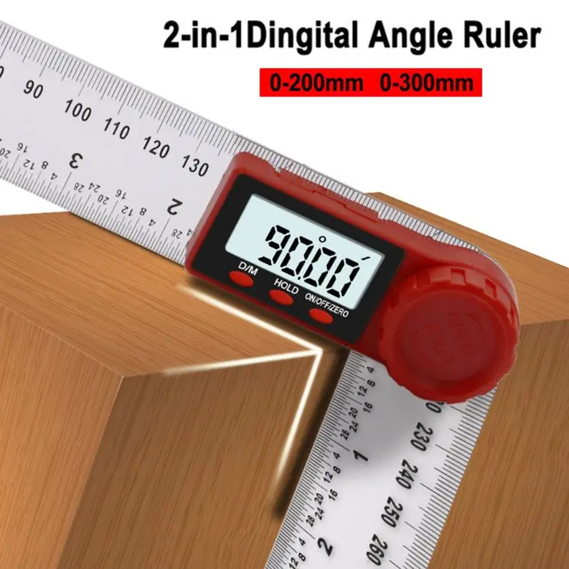  300mm/200mm Digital Angle Ruler Inclinometer Goniometer Protractor Angle Finder