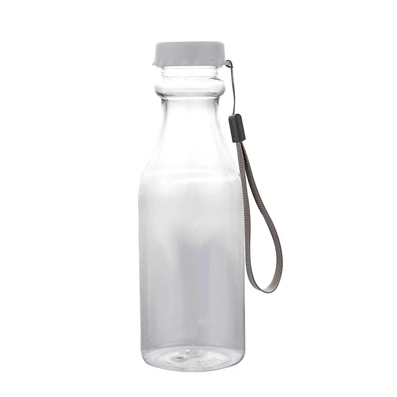 Transparent White 550 мл спортивные пластиковые бутылки для воды флакон из небьющегося стекла для детей герметичный переносной для Йога, тренировки, фитнес шейкер - Цвет: Transparent White