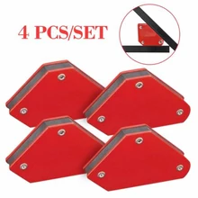 

4pcs 9LB Mini Magnetic Welding Holder Set Triangle Welding Positioner Fixed Angle Soldering Locator Tools