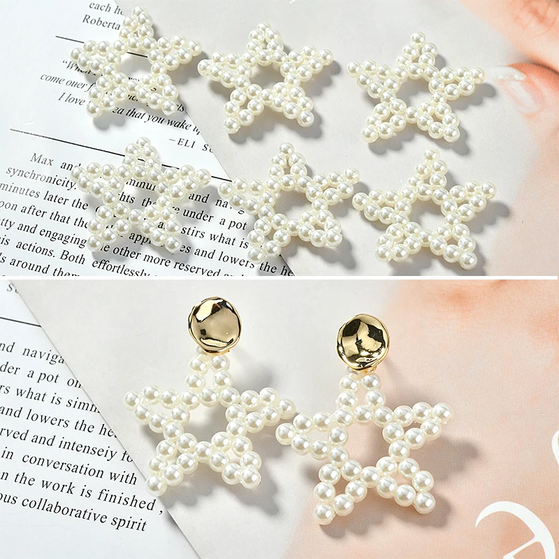 

New arrived 30pcs/lot beads decoration handmade cartoon stars shape beads diy jewelry earring/garment accessory
