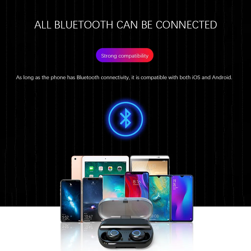 Ouhaobin TWS Bluetooth наушники 6D с сильными глубокими басами, беспроводные bluetooth наушники, водонепроницаемая гарнитура с шумоподавлением 1118#2