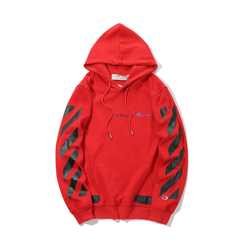 Черная стрела 19ss Off-White OW для мужчин и женщин для влюбленных осень зима хлопок мода уличная куртка с капюшоном Толстовка
