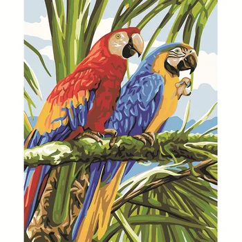 

Parrot Paint By Numbers Coloring Hand Painted Home Decor Kits Drawing Canvas DIY Oil Painting Pictures By Numbers