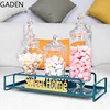 European Style Storage Jar Glass Decoration Candy Jar with Lid Decoration Sugar Storage Box Dessert Table Wedding Decoration 2