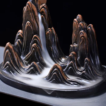 

Resin Alpine Flowing Water Incense Burner Censer Aromatherpy Fragrance For Home Incense Holder (Without Incense)