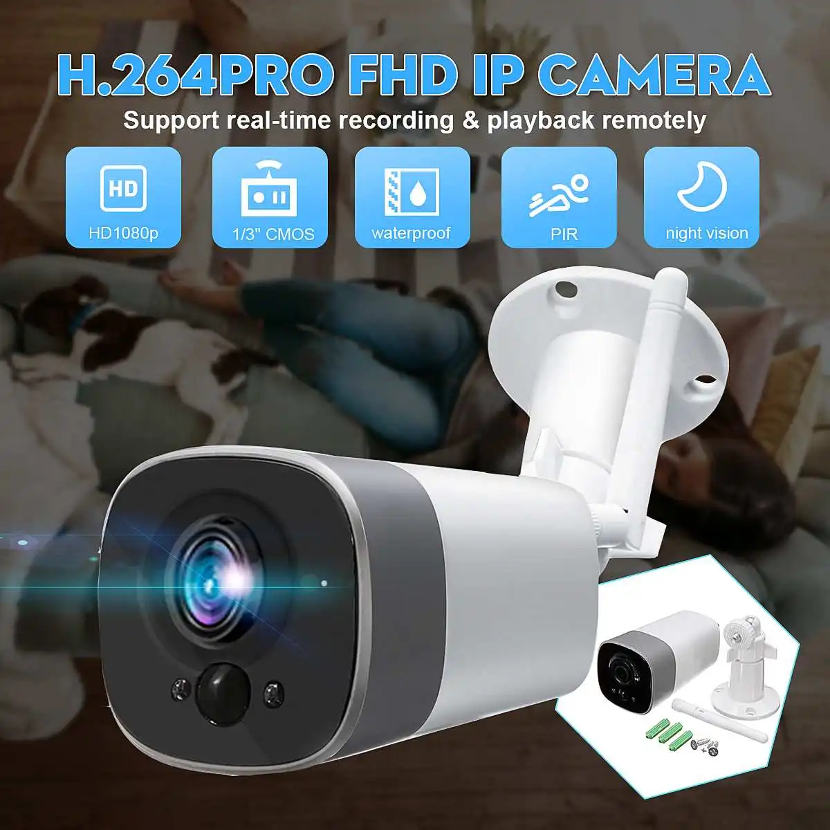

1080P CMOS HD IP Camera WIFI Security IR Night Outdoor Home CCTV TV Wireless Network Monitoring Camera Street Surveillance