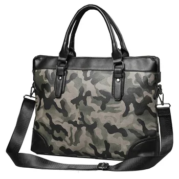 

Trend Bolso Hombre New Camouflage Handbag Men Casual Messenger Bag Fashion Business Briefcase Pu Leather Shoulder Crossbody Bag