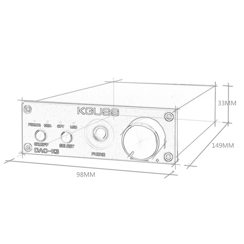 Kguss мини Hifi 2,0 Usb цифровой усилитель Dac декодированный аудио усилитель для наушников 24 бит 192 кГц Opa2134 Amp Dc12V- Us Plug