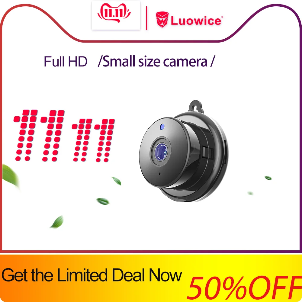 

IP Camera security camera 720P WIFI Night Vision Two-way Audio Security Motion Detection Alarm for mini wifi cam