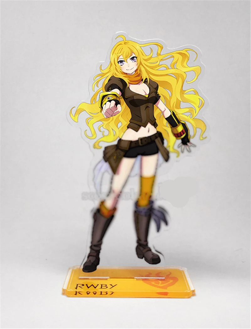 1 шт. Горячая Аниме RWBY мультфильм Руби Вайс Блейк Ян фигурка на акриловой подставке косплей реквизит офисный стол друг подарки на год коллекционные - Цвет: E