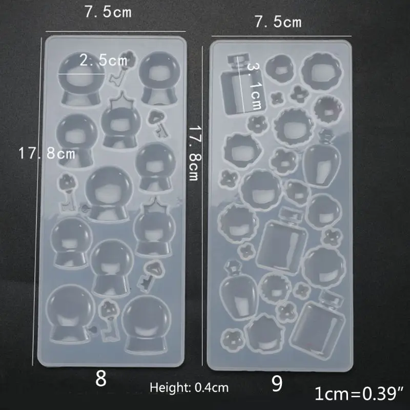 Crystal Epoxy Resin Mold Pendants Casting Silicone Mould DIY Crafts Making Tool 