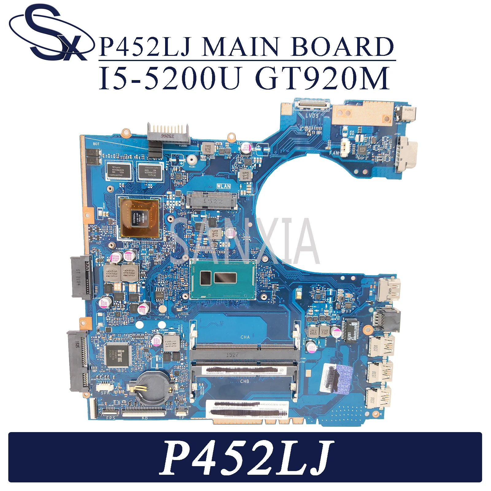 Материнская плата для ноутбука KEFU P452LJ оригинальная материнская ASUS GT920M I5-5200U |