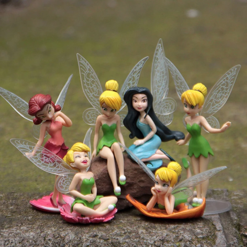 6 шт./компл. Рождественский подарок для детей игрушки Tinkerbell Детские Мультяшные