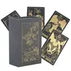 Town Store���s Treasure Hot Selling HD Tarot Card High Quality Full English Party Divination Game-Black New Century Waite