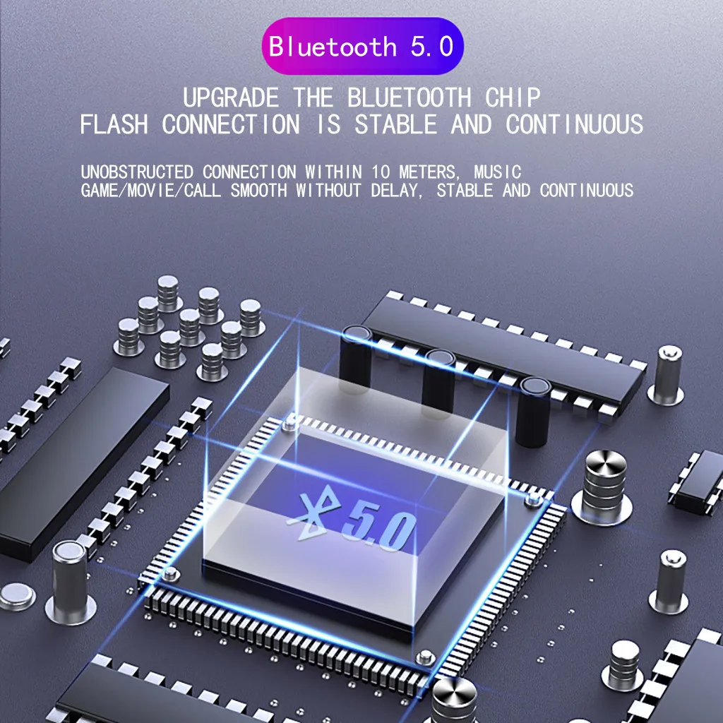 20% Bluetooth наушники TWS 5,0 V водонепроницаемые HD стерео беспроводные наушники с шумоподавлением игровая гарнитура Светодиодный дисплей питания