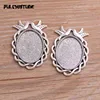 10pcs 18*25mm Inner Size 10 Style Antique Silver color Metal Alloy Simple Oval Cabochon Pendant Setting Jewelry Findings ► Photo 3/6