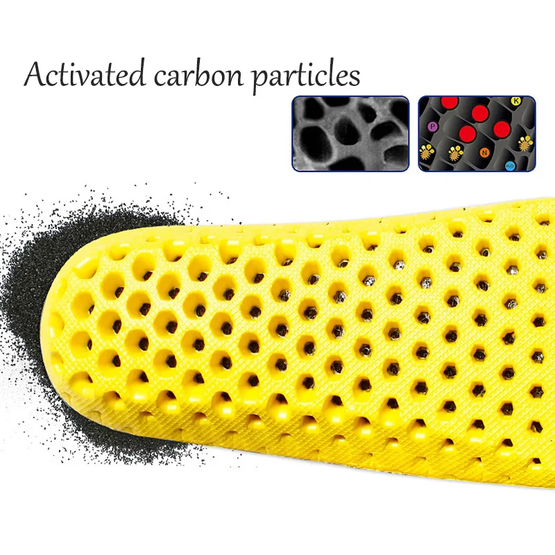 USHINE Stretch Breathable Deodorant Running Pads Foot Insoles Men Women Shoe Insoles Sole Memory Foam Orthopedic Insole