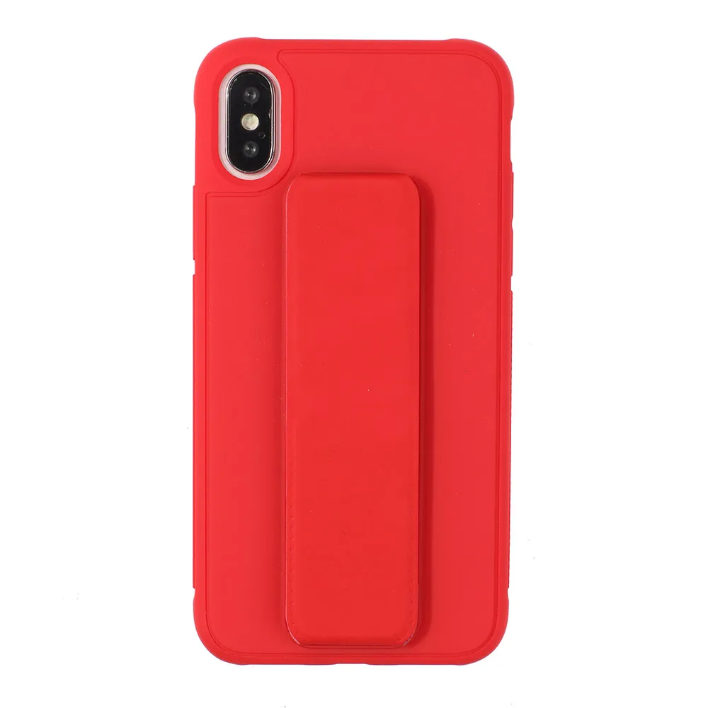 Чехол KISS с магнитным кронштейном, чехол для телефона для iPhone 11 Pro 11Pro Max XR XS MAX X, мягкий чехол из ТПУ для iPhone 7, 8, 6, 6S Plus, Чехол-держатель - Цвет: Красный