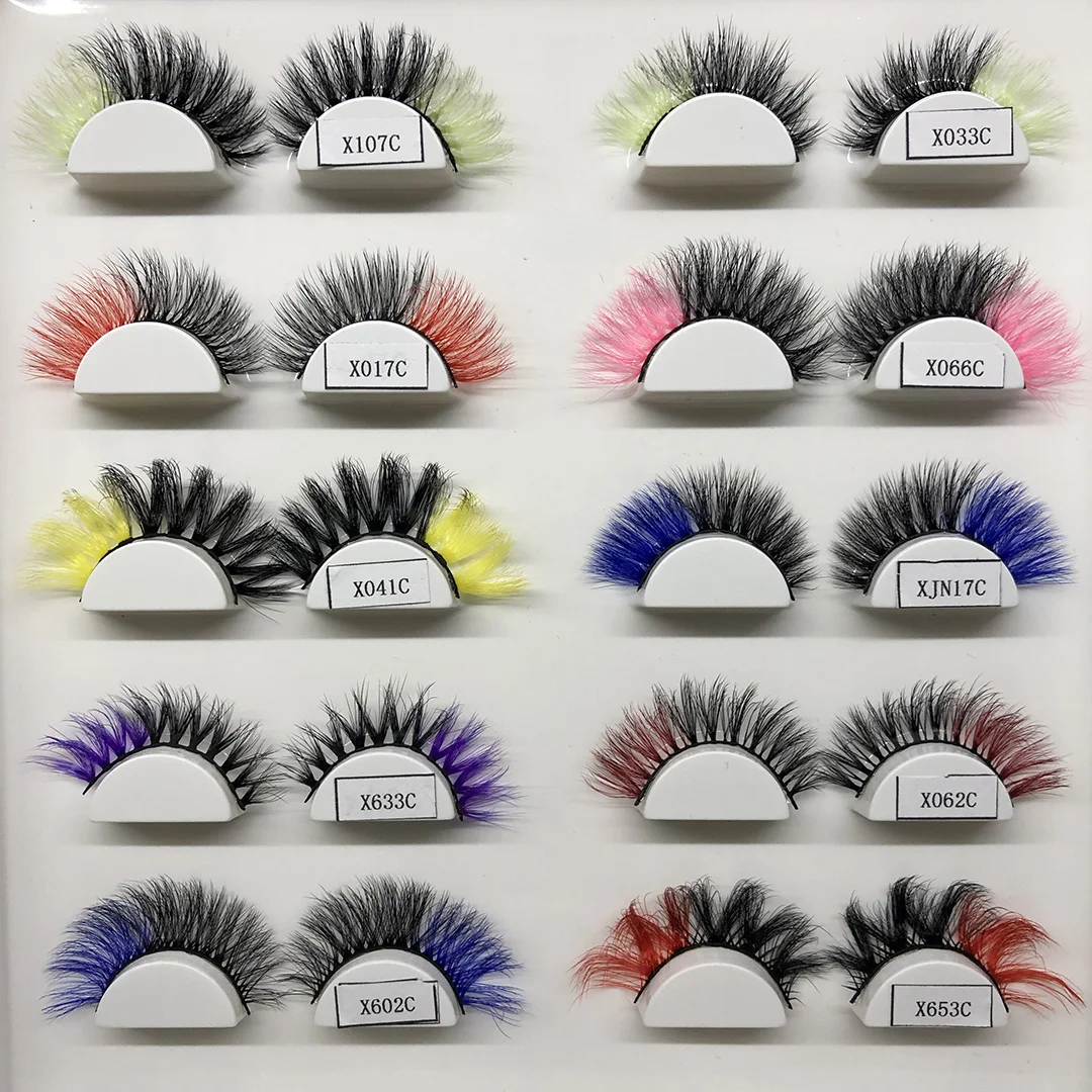 AMAOLASH 3d Color False Lashes Natural Long Colorful Eyelashes Dramatic Makeup Fake Lash Party Colored For Cosplay Halloween -Zentai shop online H182f040cc3164169b600a3773f5b1f820.jpg