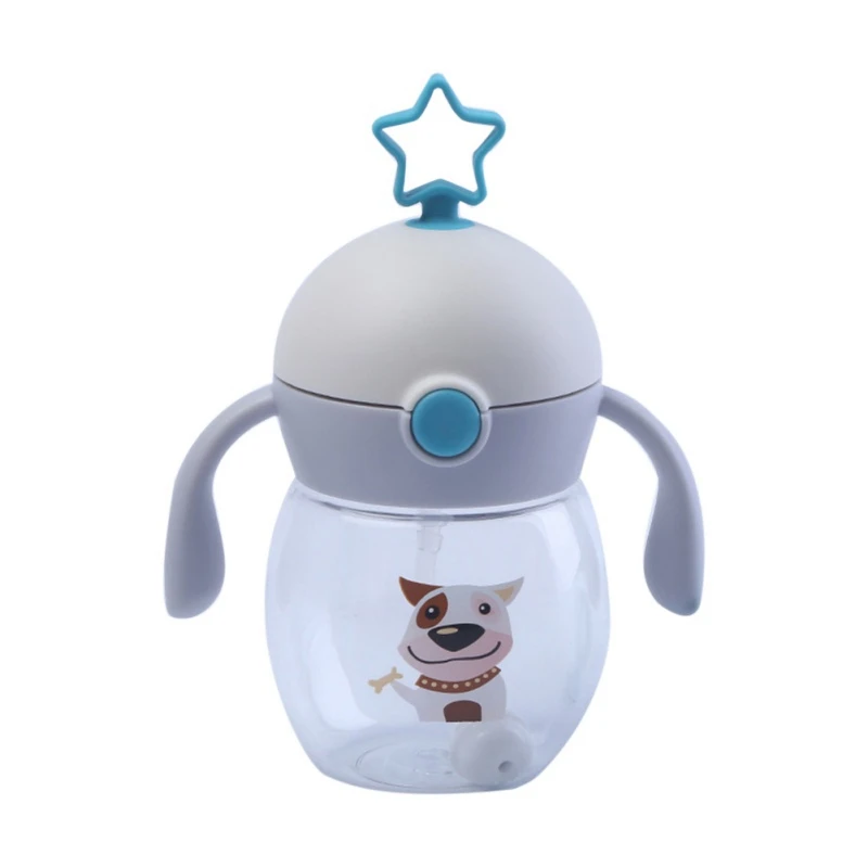 Детские Обучающие бутылки для питьевой воды, чашки для кормления с ручками и ремешком для новорожденных, милая мультяшная непротекающая чашка