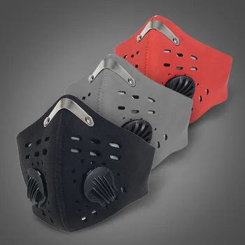 

Dust masks Filter Bicycle PM2.5 Activated Carbon Breathing Valve Masks With Filter Cycling Face Masks Anti-Pollution