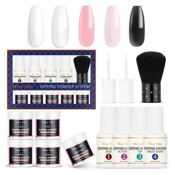 

Matte Dipping Nail Powder Set Glitter Pigment Dust Nail Art Decoration Matte Top Coat Manicure Nails Dip Nail Powder