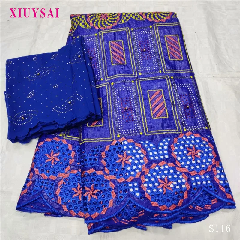 

African Lace Fabric 2020 New arrival Blue african bazin riche getzner fabric with fragrance african Guinea Brocade fabric SK116