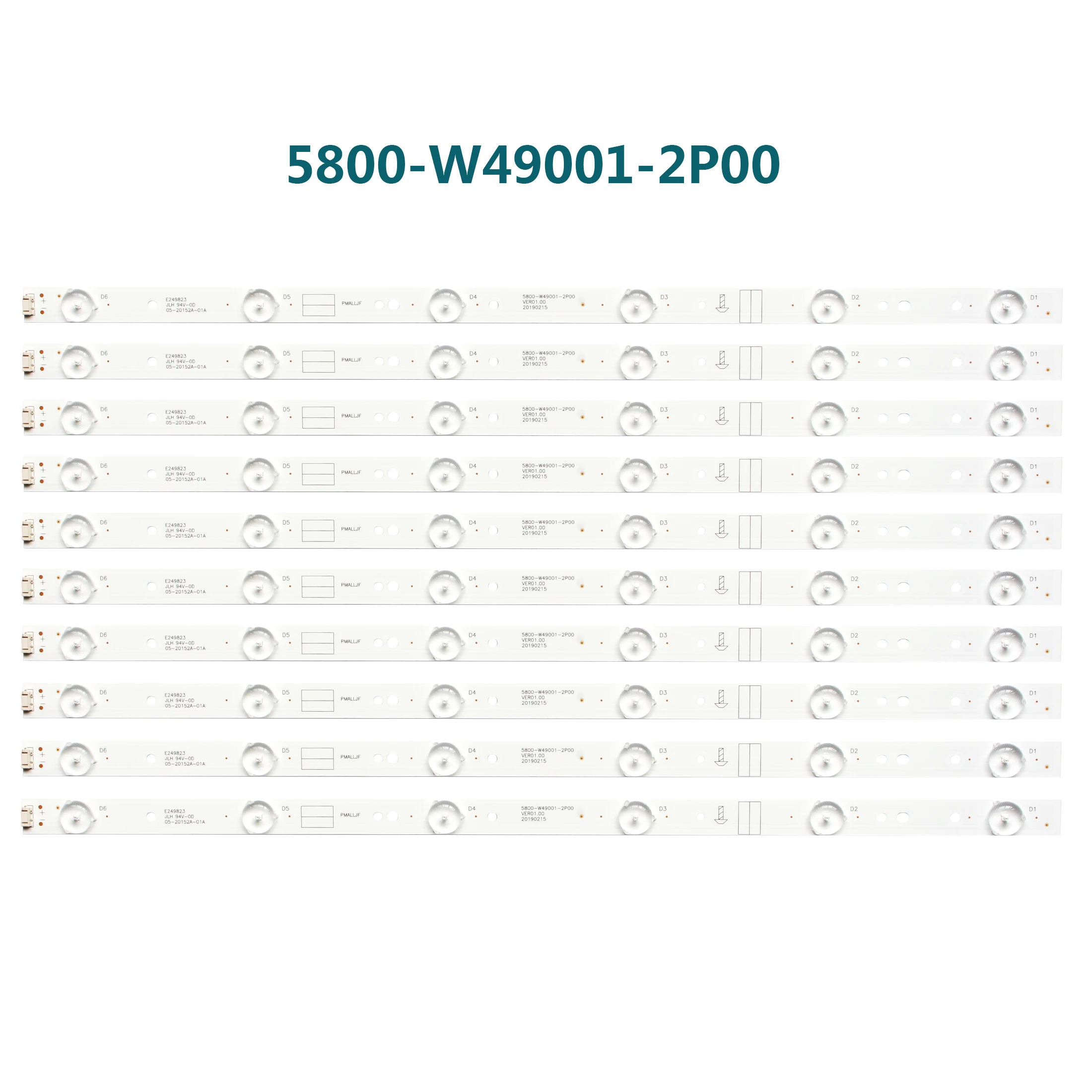 10pcs/set LED backlight strip for Skysorth 49E6080 49E5ERS 49E361S 49E3000 49E6000 49E360E/5ERS 5800-W49001-1P00 5800-W50001-1P0