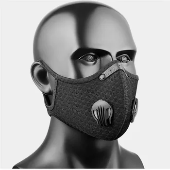 

Cycling Face Masks Anti-Pollution smog Protective Mask with Breathing valve Activated Carbon Bike Mouth Caps Mascarilla