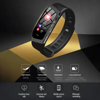 

E18 Color Screen Smart Bracelet IP67 Heart Rate Monitor Information Reminder Fitness Sports Wristband Support for Android iOS