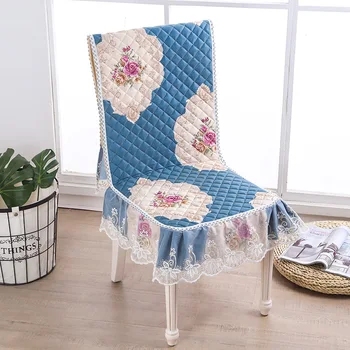 

Autumn and Winter Home Dining Chair One-Piece Flannel Fabric Cushion Chair Cover