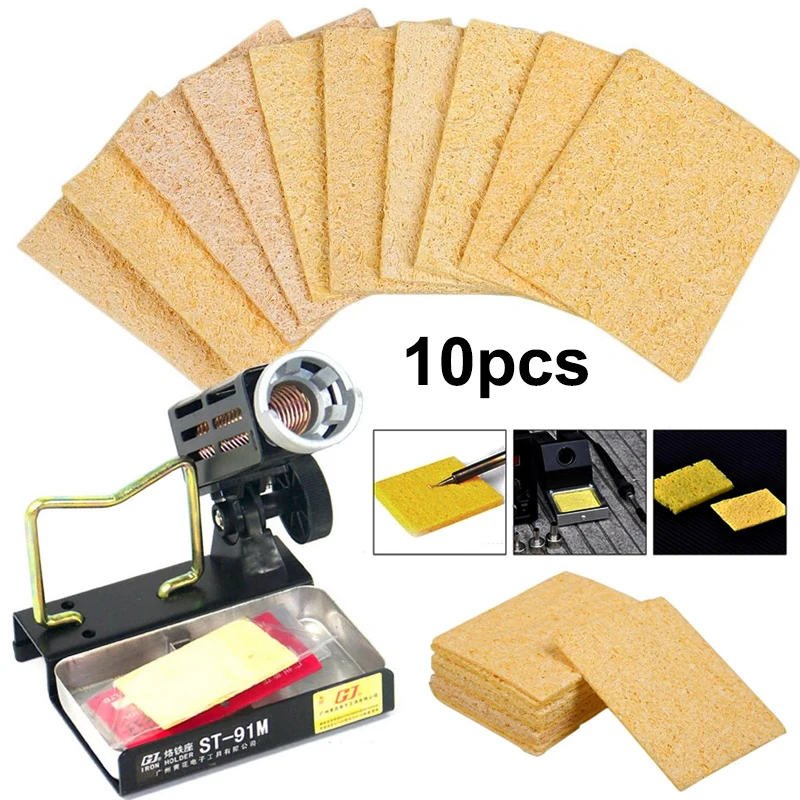 

Sponge 10pcs 10pcs 10pcs Solder Iron Tips Endurable for Soldering Welding Lot Cleaning Absorbability for Sponges Home Cleaner
