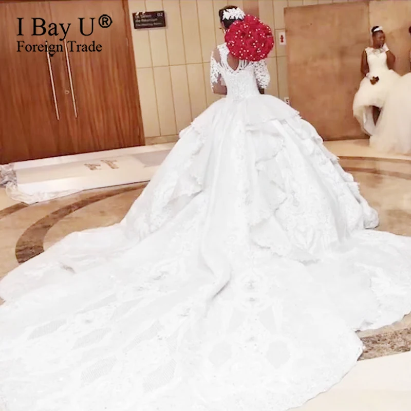 Изготовление образца роскошное 3D шикарное свадебное платье с камнями бальное платье