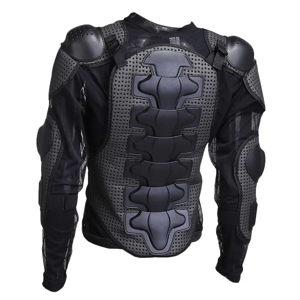 Motorcycle MX Full Body Armor Jacket Riding Racing Clothing Suit Moto Riding ATV Protectors Clothing Protective Gear Mask Black