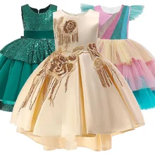 Платье для девочек; праздничные костюмы; детское платье принцессы на свадьбу; детское платье для выпускного бала для девочек 3-10 лет