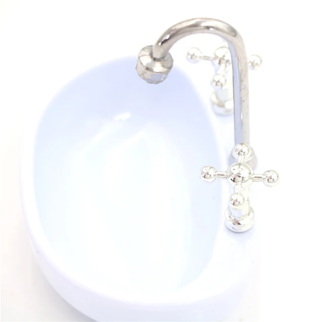 1/12 Scale Cute Dollhouse Miniature Furniture Bathroom Washbasin Washing Machine Pretend Classic Toy for Children Birthday Gift 3