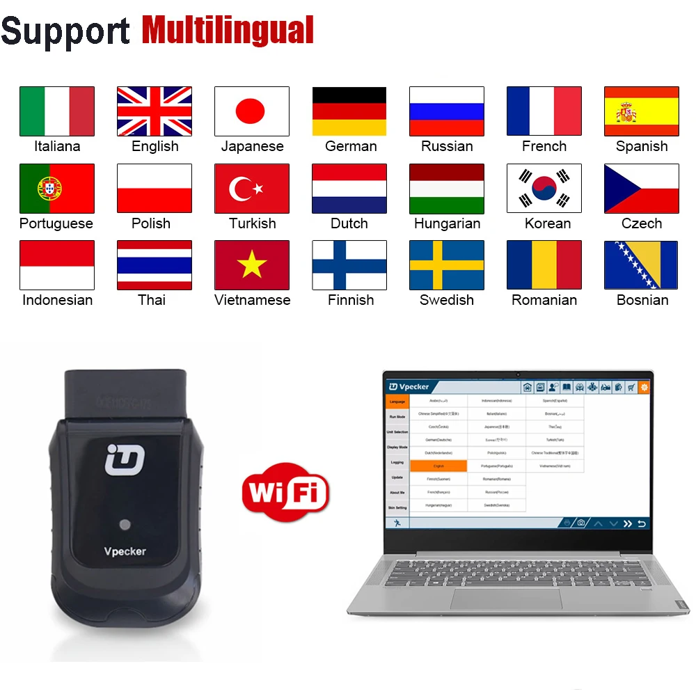 VPECKER E1 Easydiag OBD2 полная система автомобиля диагностический инструмент Wifi версия