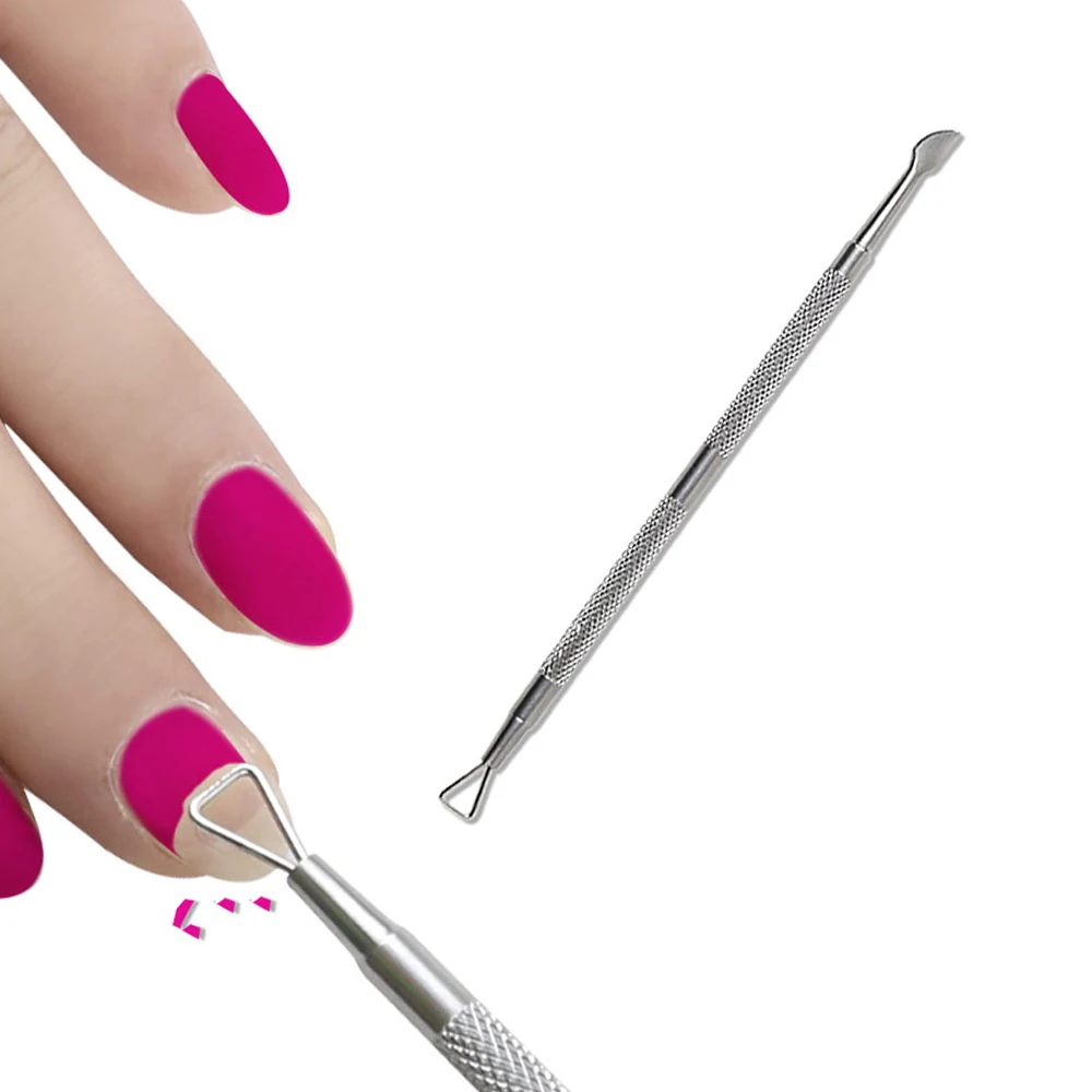 

1Pcs Triangle Nail Cuticle Pusher Stainless Nail Polish Remover Cuticle Peeler Scraper Remover Tool for Fingernails and Toenails