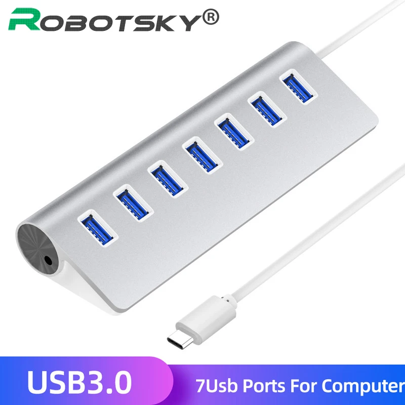 USB 3 1 Typc C до 7 портов 0 Мультиадаптер высокоскоростной концентратор для Macbook ПК