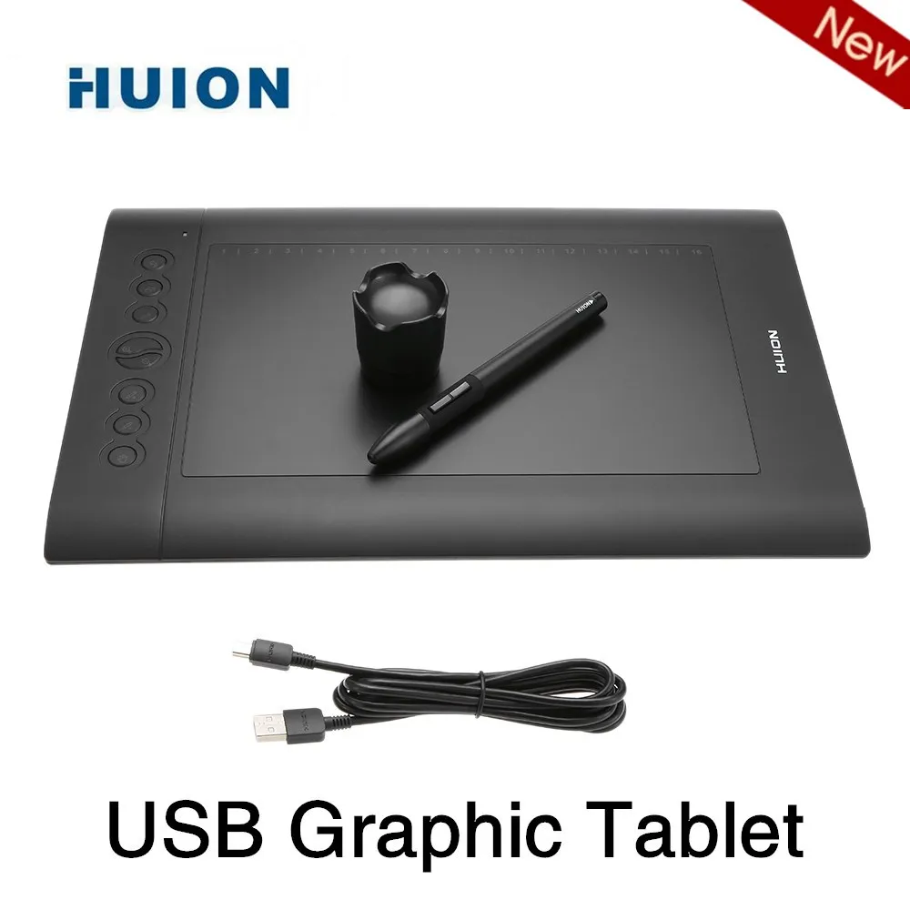 Huion-tableta gráfica USB mejorada H610 PRO V2, tablero de dibujo de  escritura a mano Digital con bolígrafo sin batería _ - AliExpress Mobile