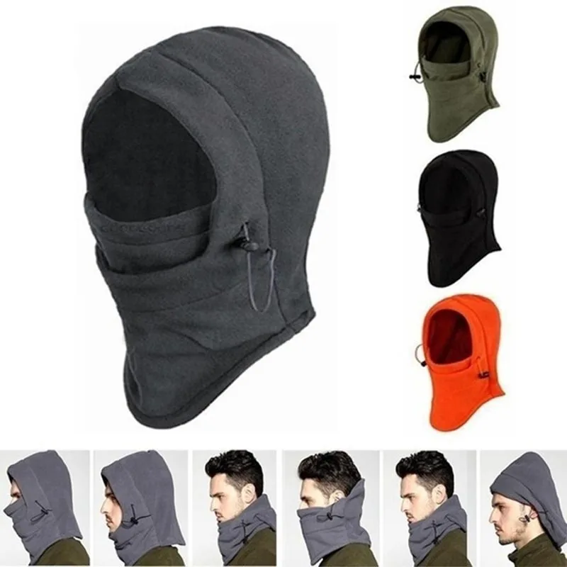1PC 3in1 Winter Unisex Women Men Sports Thermal Fleece Scarf Snood Neck Warmer Face Mask Beanie Hats mens scarf for summer Scarves