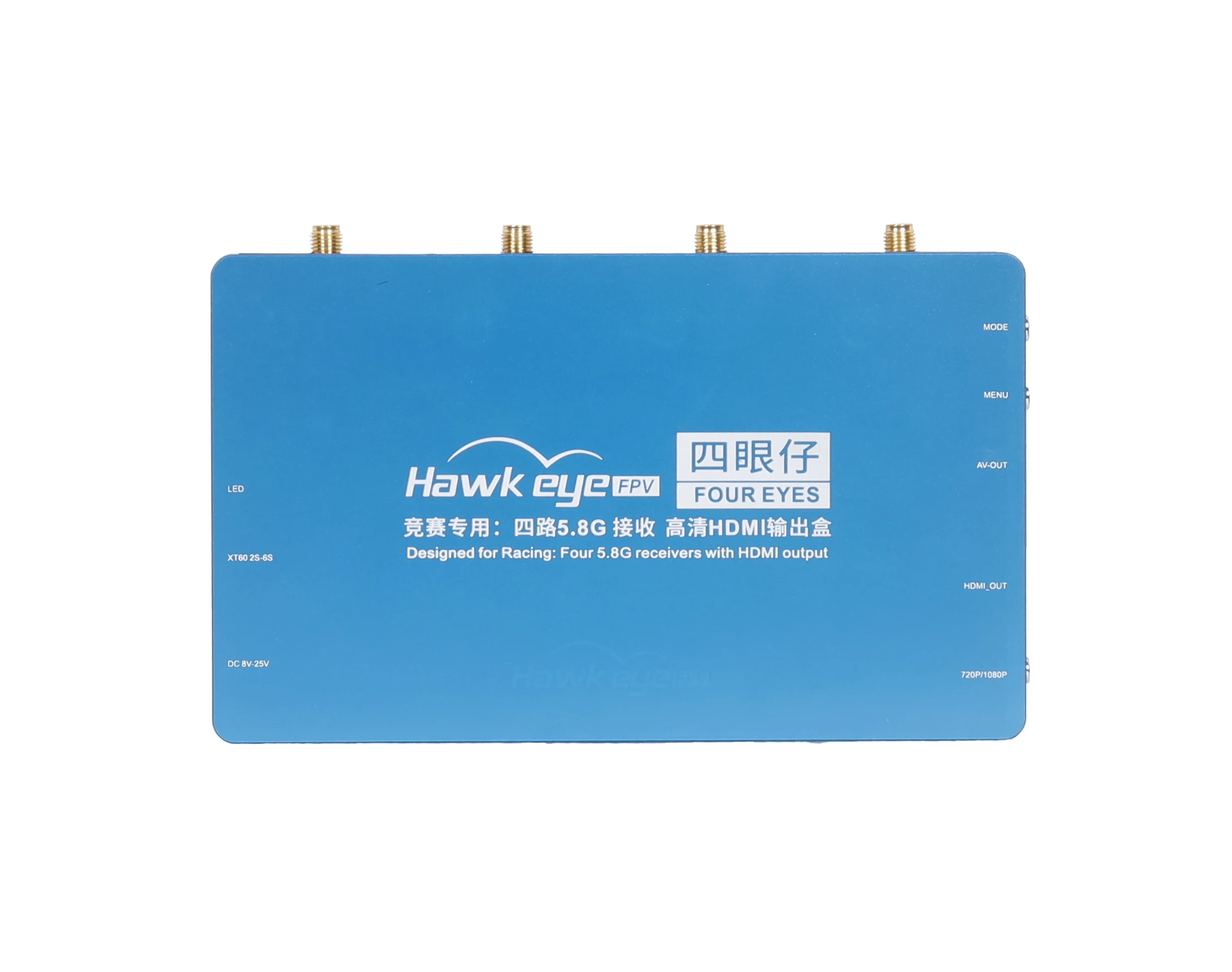 Hawkeye Four eyes 4-Channel 5.8G Receiving 4-Segment HDMI TV Output 4,2,1 Split Screen Display / Phone for RC FPV Racing Drone 6
