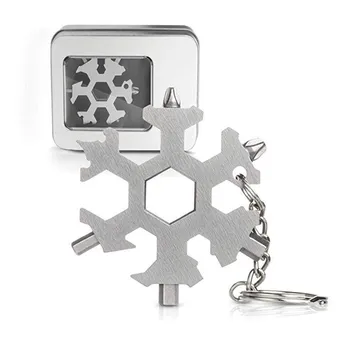 

18-in-1 EDC creative gift outdoor portable multi-function tool card snowflake wrench