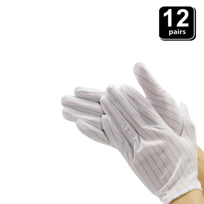 24 шт. белые хлопковые перчатки 12 пар | Безопасность и защита