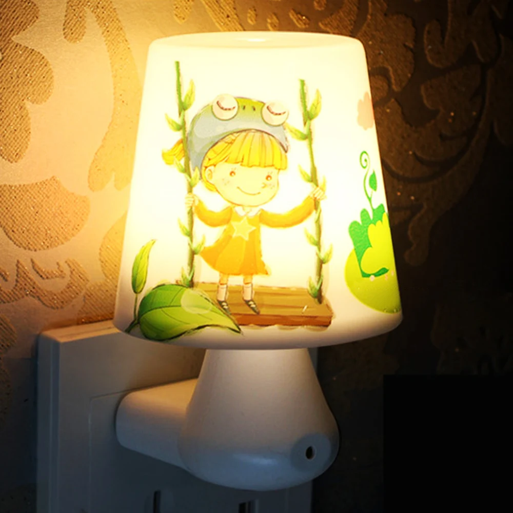 

LED Night Light Sensor Control Moon Clouds Swing Cycling Shape 3D Night Lamp Energy-Saving Bedroom Children Sleeping Lights