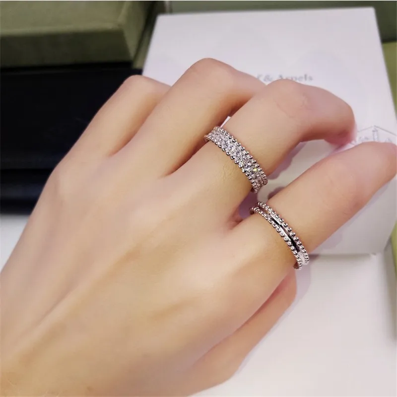 Silver Ring Wedding Rings Silver Rings Office lady 925 Sterling Silver Ring Pave AAAAA Cz Engagement Wedding Band Rings for Women Bridal Fashion Party Jewelry Gift