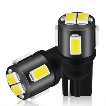

10Pcs No Error T10 LED Lamp 194 168 W5W LED Bulb for Car Parking Light Side Dome Interior License Plate Signal Lamp 12V White