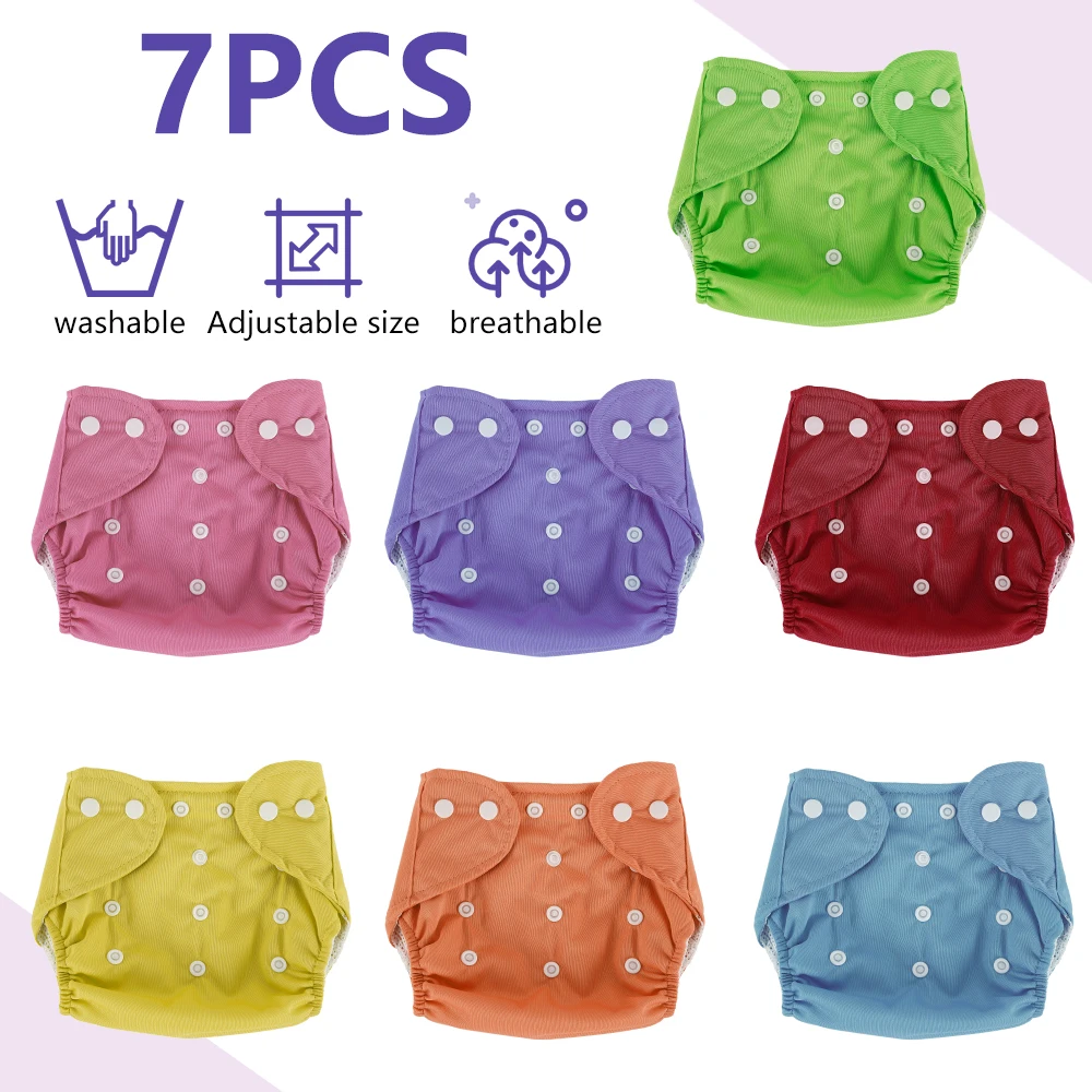 Baby Diapers Reusable Washable Nappies Grid/Cotton Training Pants Cloth Diaper Baby Fraldas Winter Summer Panties Underwear