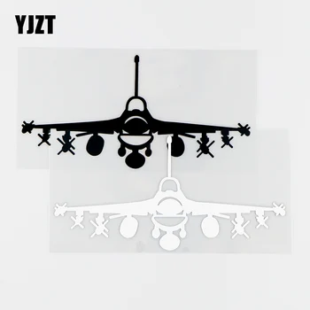 

YJZT 15.2X7.5CM Funny Vinyl Decal Airplane Aviation Pilot Car Stickers Black / Silver 10A-0222